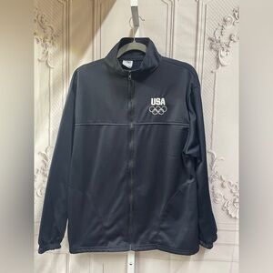 USA Olympic Committee Unisex Navy Full Zip Track Jacket Size Large
